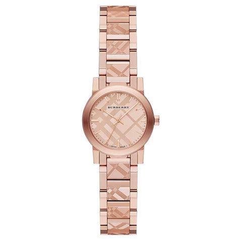 Burberry Ladies The City Engraved Check Watch BU9235.